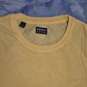 Buffalo David Bitton Men's Light Yellow Tee